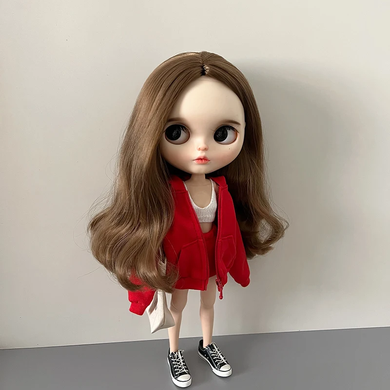 New Arrival Blythe Doll Clothes Sweater Sports Set Vest Shorts Zippered Hoodie Jacket for Blyth OB24 Pullip 1/6 Dolls Outfit