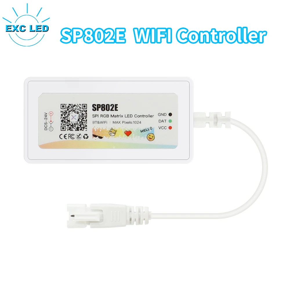 

SP802E SPI RGB матричный Bluetooth музыкальный Wi-Fi контроллер для WS2811 WS2812 адресная светодиодная лента светодиодная панель DC5V-24V