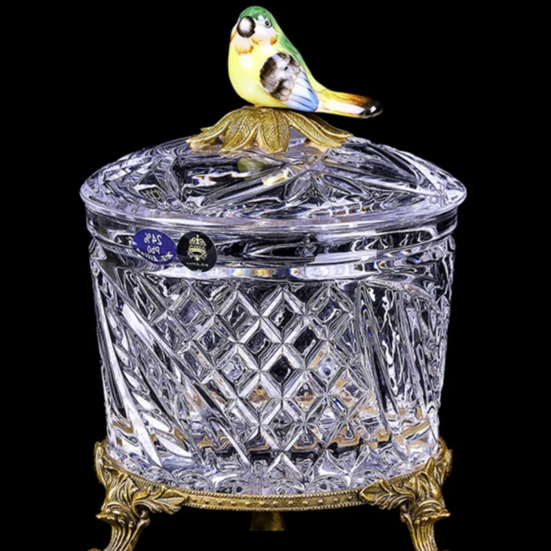 American crystal box, luxury storage, jewelry, living room, home furnishings, ornaments