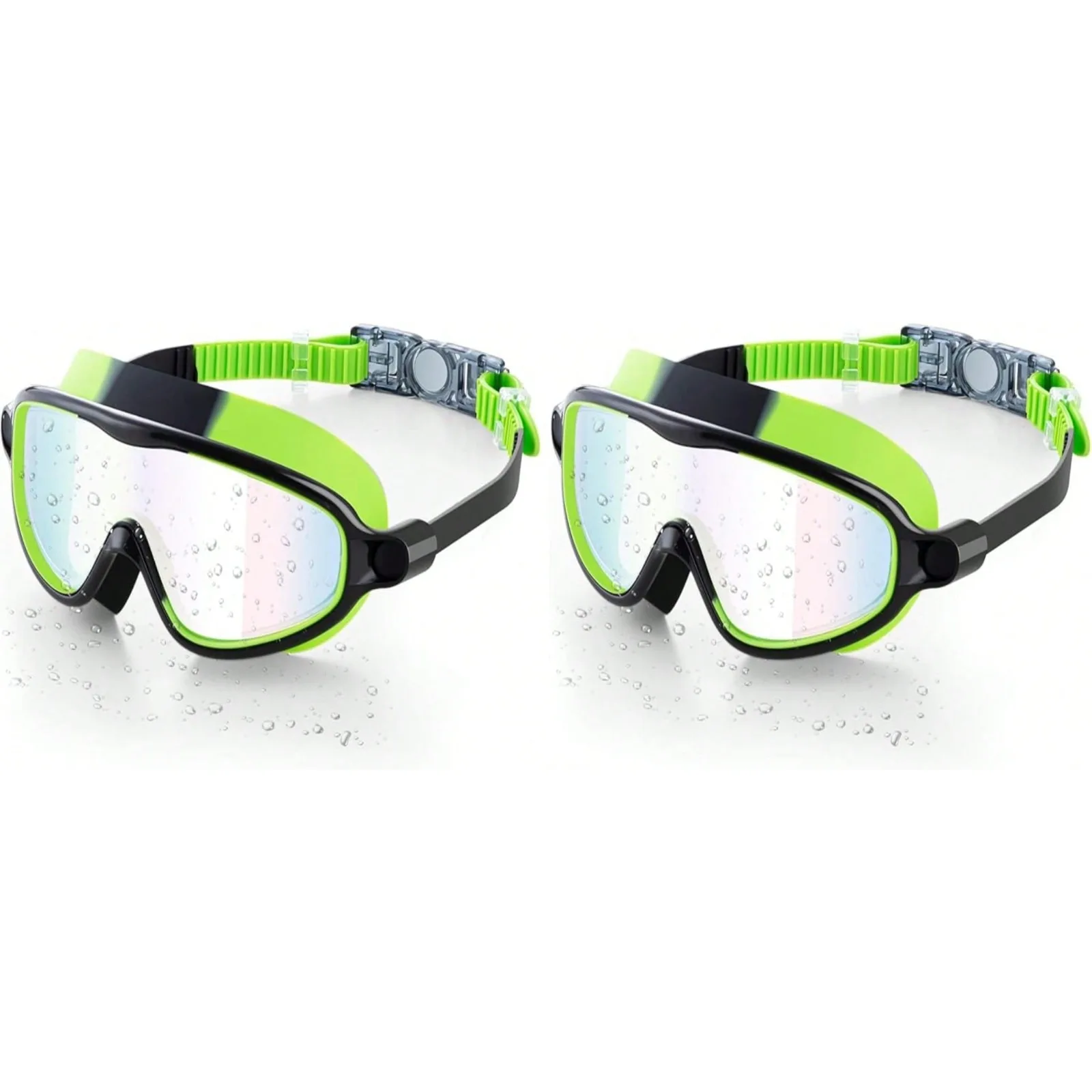 

Portzon Panoramic Vision Swimming Goggles, Anti-Fog and Leak-Free Swimming Goggles, for Kids and Adults