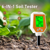 YIERYI 6-in-1 Soil Moisture Meter pH Meter EC/Temperature/Light/Humidity Accurate Soil Tester for Gardening Lawn & Indoor Plants