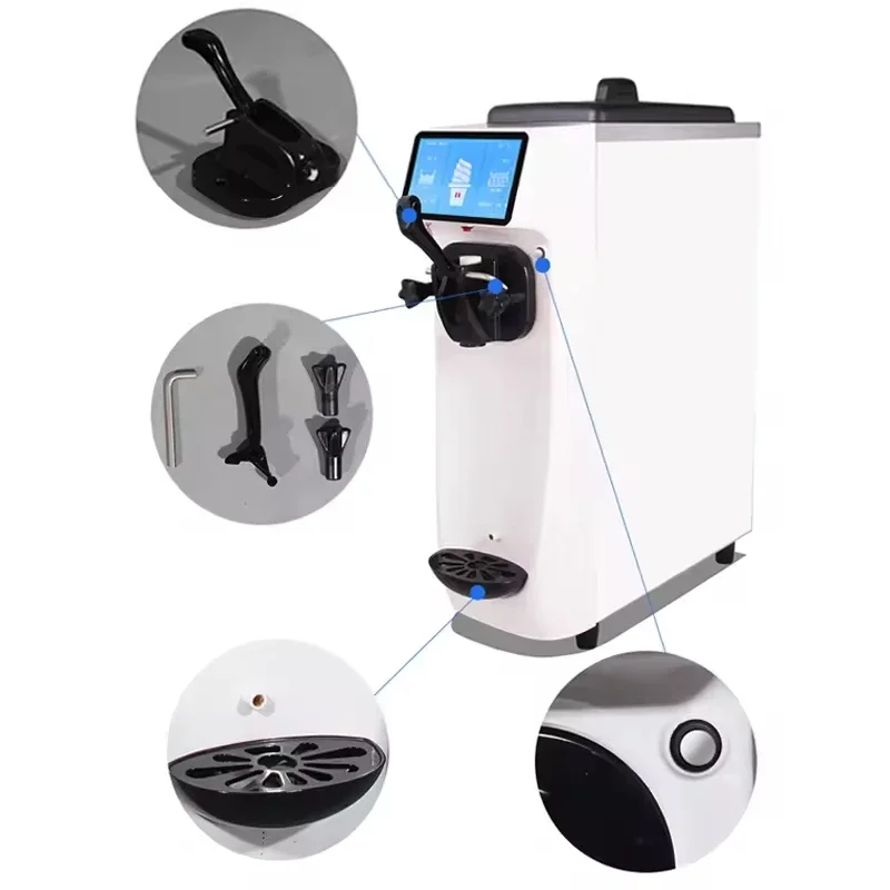 

-Table Top Soft Serve Portable Ice Cream Machine Icecream Maker 220v Small Mini Soft Home Ice Cream Machine At Home Price Maker