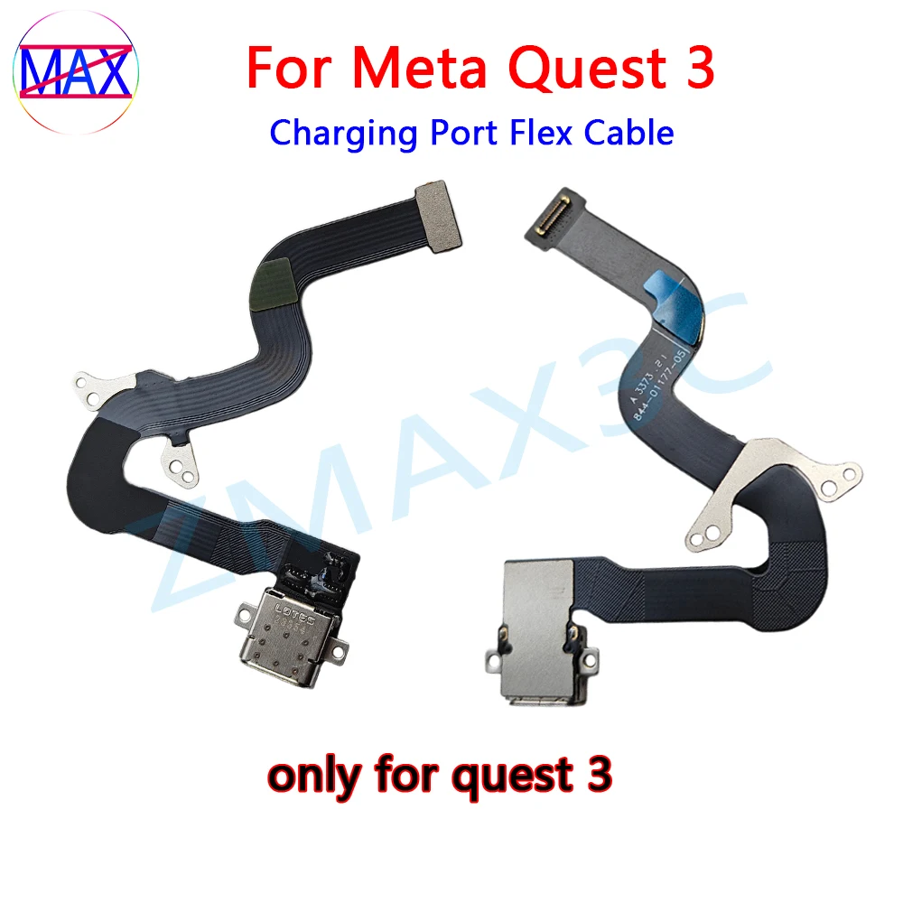 

1 шт. абсолютно новый для Meta Quest 3 VR-гарнитуры Type-C, зарядный порт, гибкий кабель, замена для Oculus Quest 3, часть порта зарядки мощности
