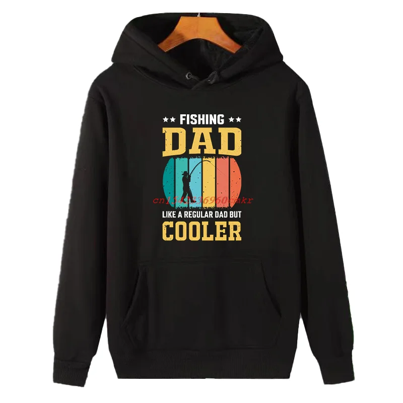 

Рыбалка папа как обычный папа, но кулер, винтажные толстовки с капюшоном и графикой, модный зимний толстый свитер с капюшоном, мужская одежда