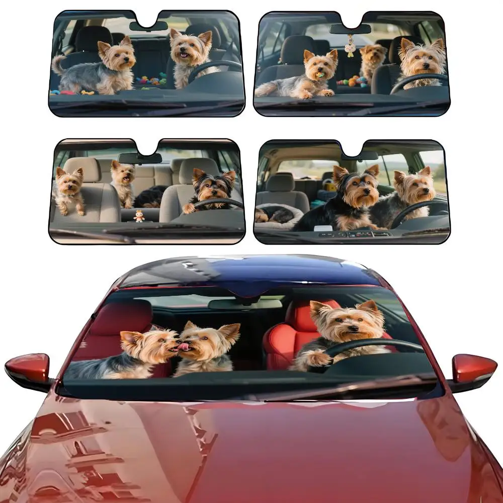 

Забавный Drive Y-YorkshireS Cool Dog Автомобильный солнцезащитный козырек Зонтик Солнцезащитный козырек на лобовое стекло автомобиля Защита от ультрафиолета и внутренний охладитель