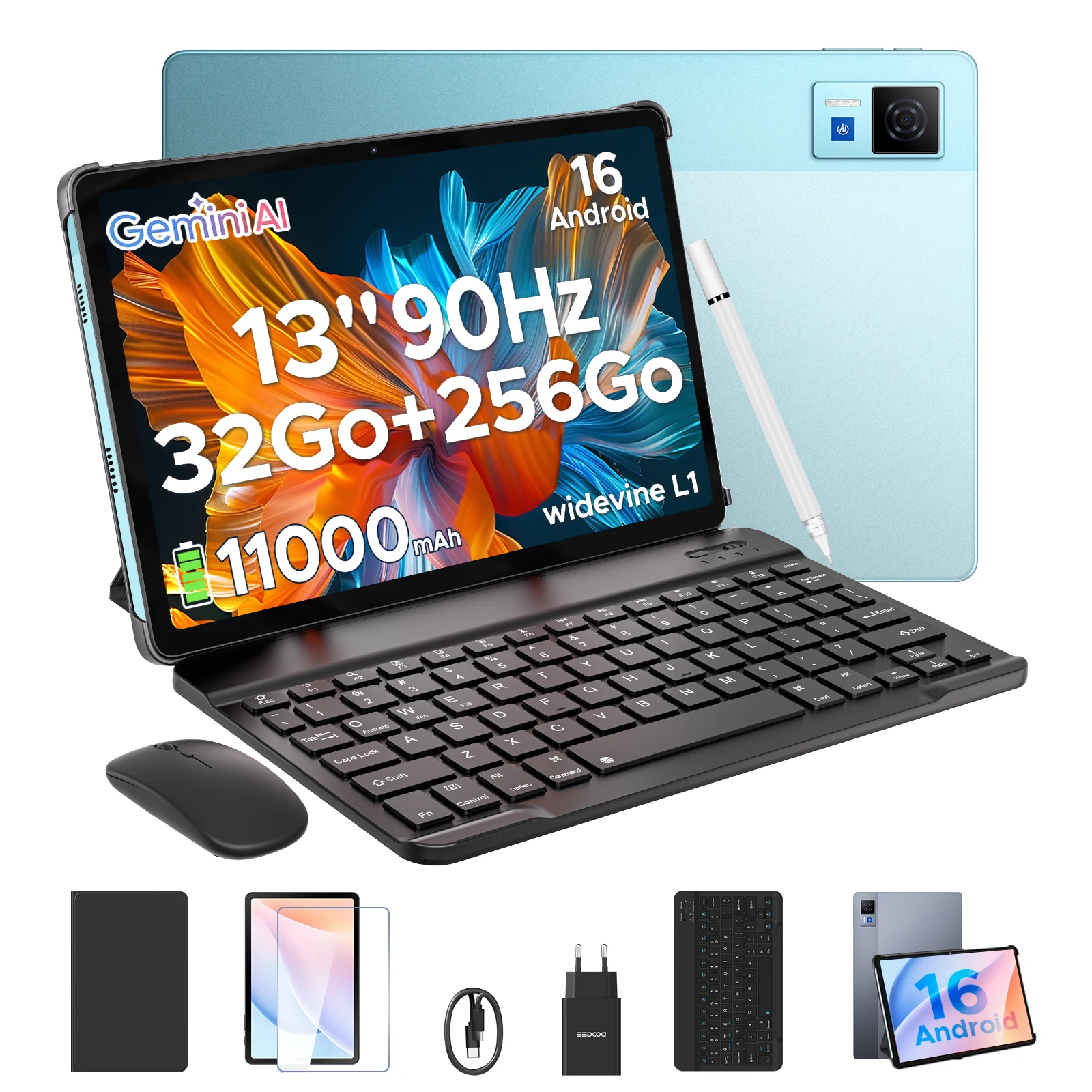 Tablet PC 2 em 1 DOOGEE U13 Android 16 com Tela de 13'', 32GB (6GB