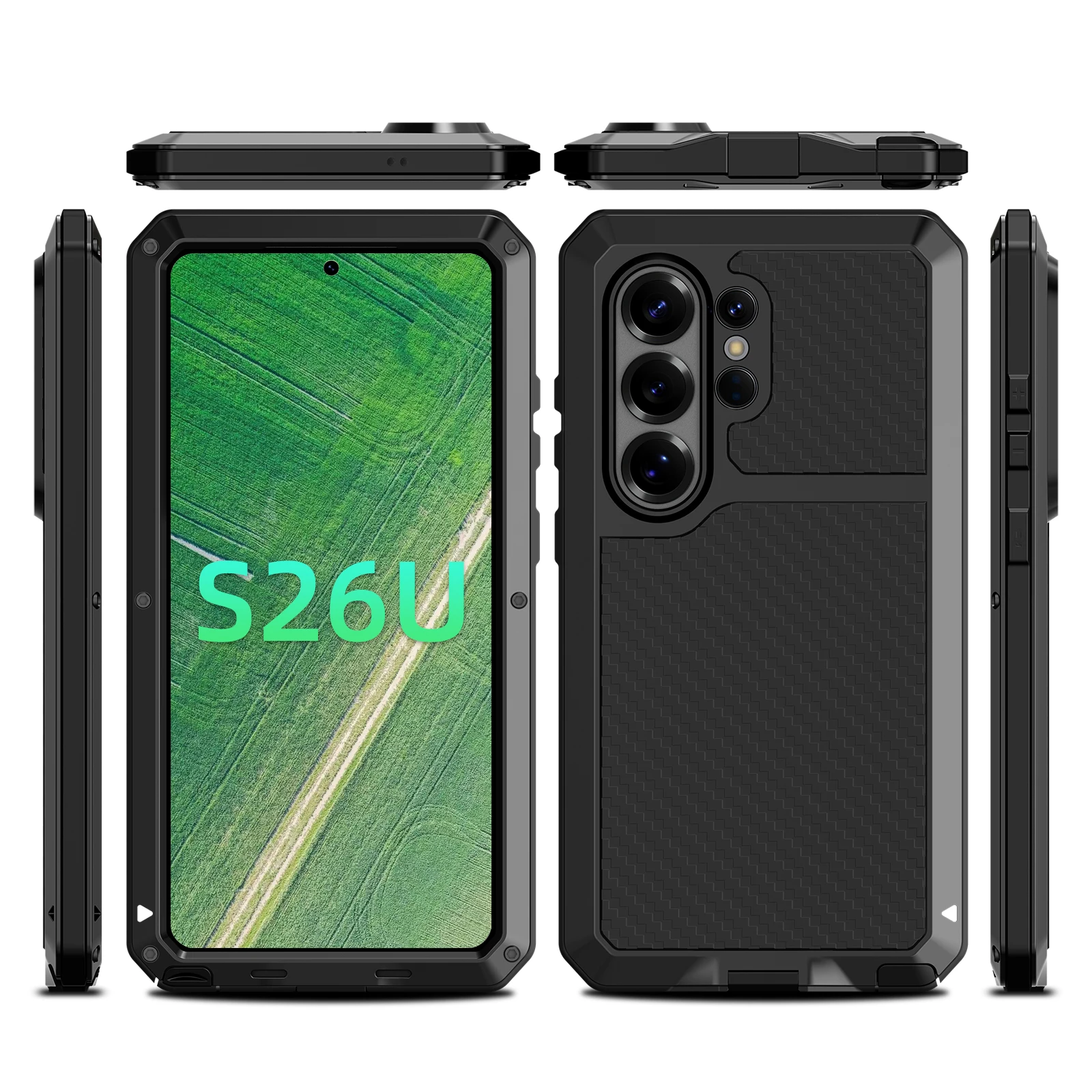 Geeignet für Samsung Galaxy S26Ultra/S25/S23/S24/S20 All-Inclusive-Schutzhülle, Metallpanzerung, dreifach geschützt, Handy-Schutzhülle