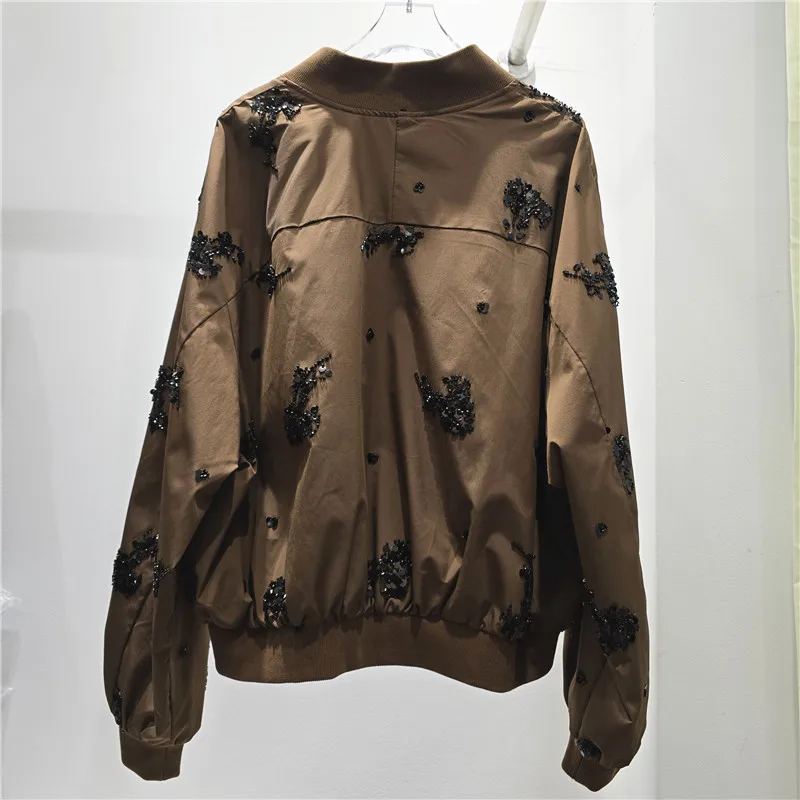 HKSH Women Jacket Trendy European Style High-end Embroidered Flares V-Neck Design Versatile Casual Loose Chic Niche Coat HK26754