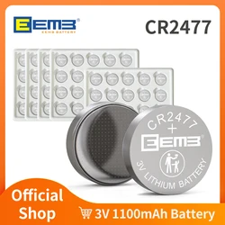EEMB 5/10/20/50/100PCS CR2477 3V Button Battery 1100mAh Lithium Battery Non-Rechargeable Coin Cell  Battery for Car Keys