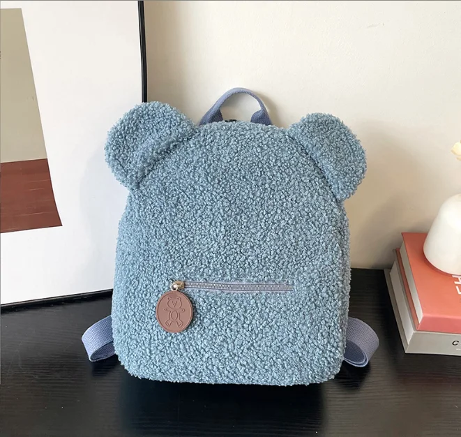 Benutzerdefinierter Teddybär-Rucksack für Kinder, personalisierter flauschiger Teddybär-Rucksack, Geschenke für den ersten Schultag, Kleinkind-Rucksack, Kindergeschenk