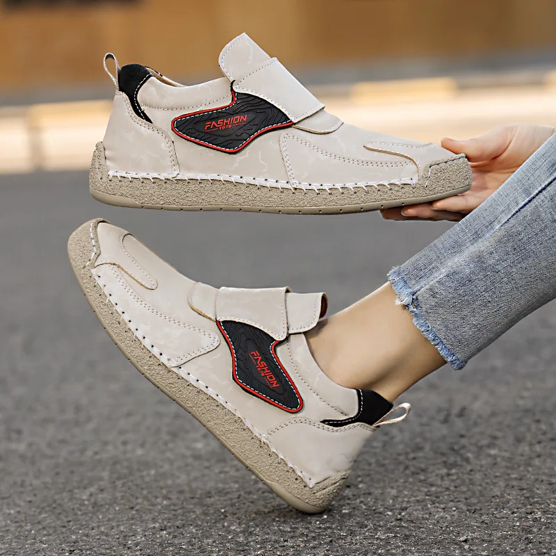 

Новые женские повседневные кроссовки из натуральной кожи ручной работы 2026 года: дышащие, нескользящие, для прогулок на улице