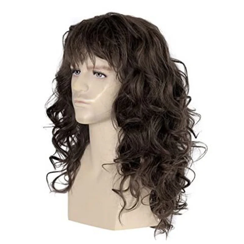 에디 맨슨 프로페티 코스프레 엑소티스 시즌 4 롤플레이용, 합성 섬유 가발 (헤드 커버 포함)