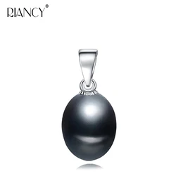 Freshwater Pearl Pendant Without chain 925 Silver Women,Real White Natural Pearl Pendants Jewelry Daughter Birthday Best Gift