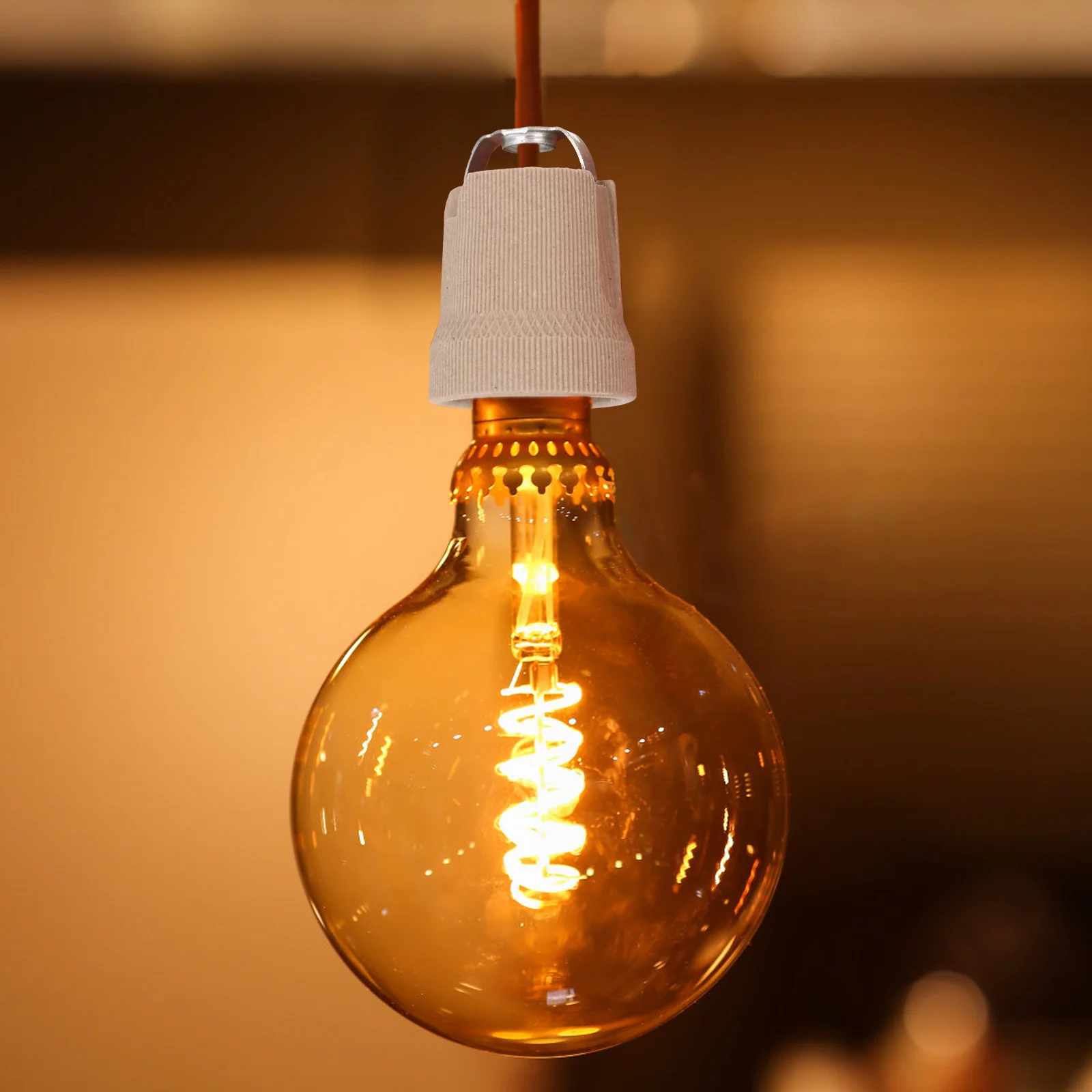 4 قطعة E27 السيراميك مصباح المقبس الثقيلة مقاومة للحرارة حامل المصباح الكهربائي لتطبيقات تركيبات الإضاءة في الأماكن المغلقة في الهواء الطلق