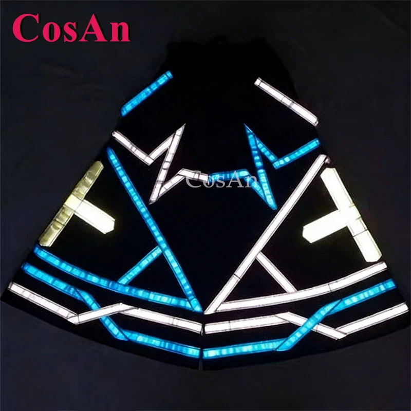 

Брюки CosAn Ghost Step Dance Grim Reaper, обновленная версия, модные расклешенные брюки, светящиеся, свободные, светоотражающие, унисекс