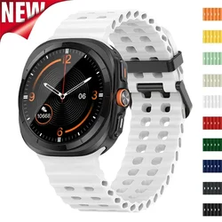 Ocean Strap for Samsung Galaxy Watch 7 Ultra 47mm Quick Fit Sport Silicone Bracelet Wristband for Galaxy Watch 7 Ultra 47mm Band