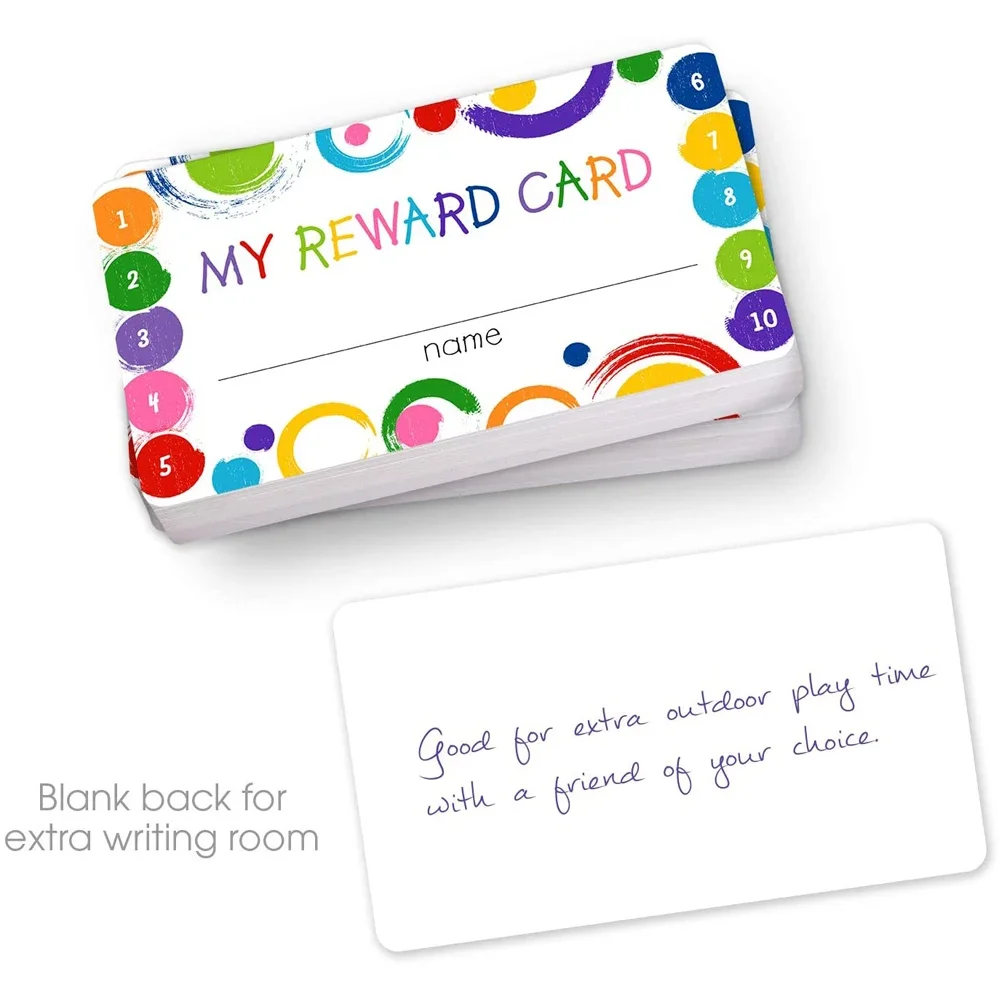 10-50 Pcs Punch Cards My Reward Cards for Classroom Student Home Behavior Incentive for Children Motivational Kids Cute Cards