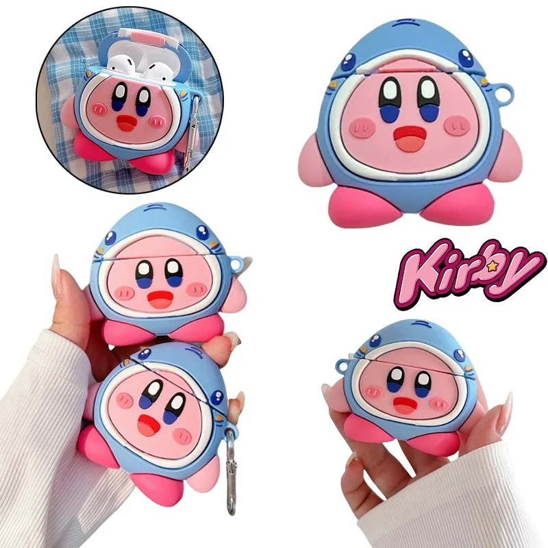 Kirby Cartoon Silicone Earphone Case for Airpods 1 2 3 4 Pro Anime Anti Drop Protective Shell for Airpods Pro 2 Headphone Cover