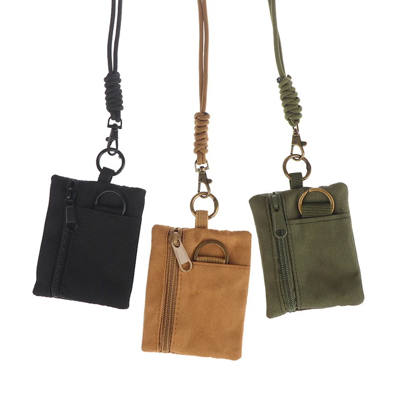 Mini Casual Halsband-Münzbörse Kartenhalter Reißverschlusstasche für Männer und Frauen Schlüsseltasche Kleine Tasche Kopfhörerhülle mit Lanyard – Detail 4