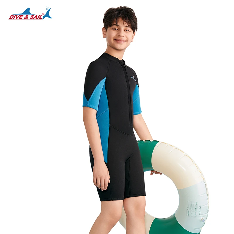 

Wetsuit Kids 2.5mm Neoprene Dive Wet Suit for Cold Water Short/Full Body Thermal Swimsuit for Teens Snorkel Suit for Surfing