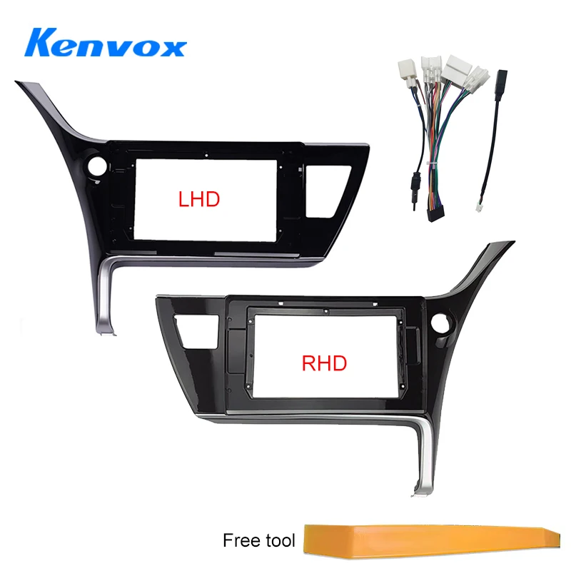 10.1 Inch Car Radio Fascia For Toyota Corolla RHD LHD 2017 2018 GPS MP5 Player Casing Frame 2Din Head Unit Dash Cover Panel