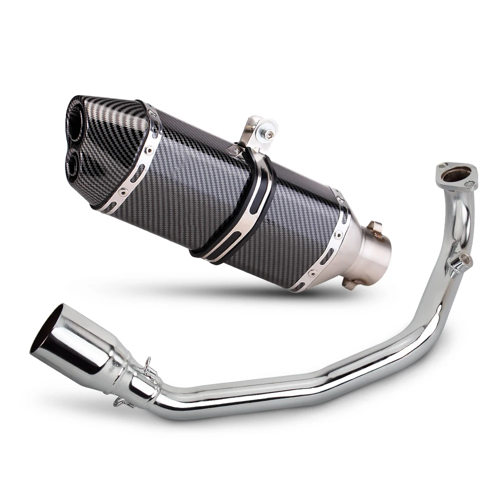

Full Motorcycle Exhaust System 51mm double hole muffler with Db killer for YAMAHA GY6 ZUMA TANK 125CC 150CC 200CC