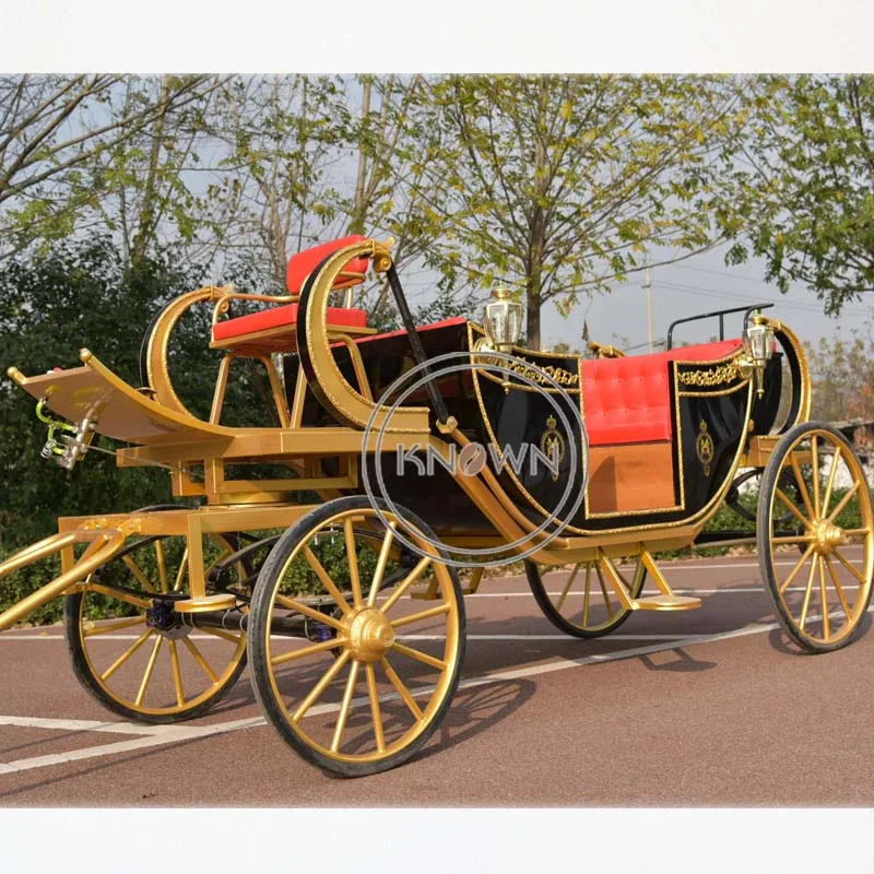 2025 Europe Exhibition Carriage Royal Wedding Horse Cart Park Passenger Sightseeing Carriage