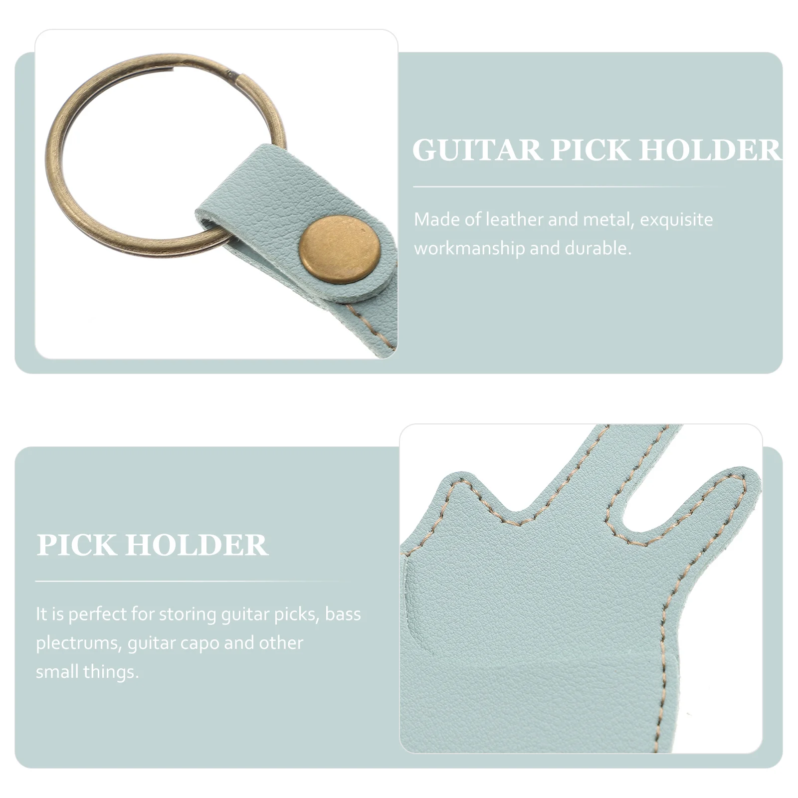

Metal Guitar Pick Bag Unique Shape Design Durable Plectrum Storage Holder Portable Keyring For Guitar Bass Ukulele