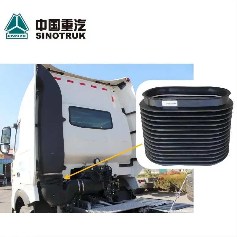 

Sinotruk HOWO T7H Truck High Quality Rubber Air Inlet Bellows WG9925190002 Intake Corrugated Pipe For Sinotruk