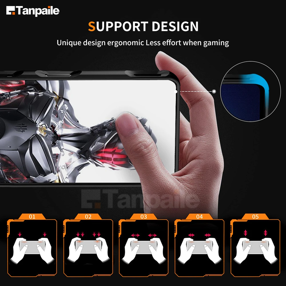 Tanpaile Shockproof Gaming Heat Dissipation Case for ZTE nubia Red Magic 8 Pro Pro+ 8s Magnetic Casing Clear Back Magsafe Cover