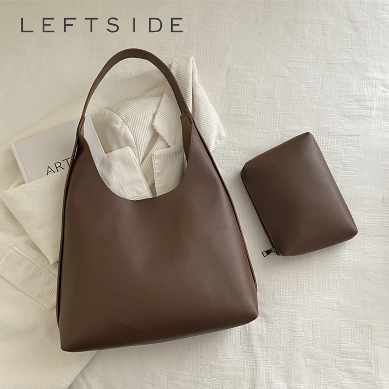 

Левая сторона, 2 шт./компл., сумки-хобо из искусственной кожи, женская сумка на плечо для женщин, 2025 г., корейская мода, Y2K, новые повседневные сумки для подмышек