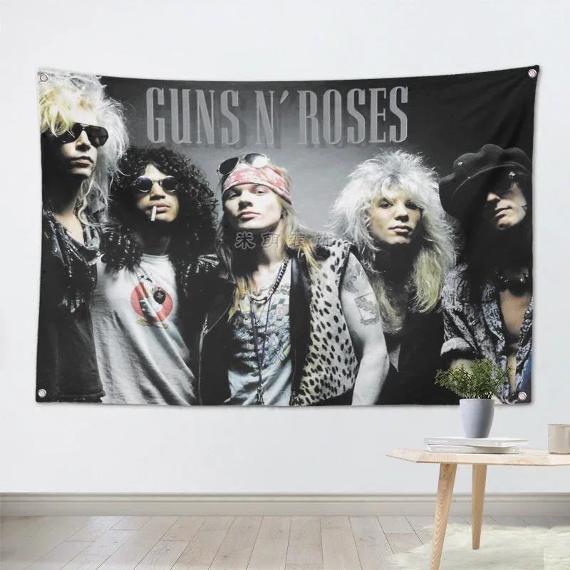 GUNS N ROSES Big size rock band Sign retro poster 56X36 inches HD Banners Flags cloth art Living room studio decor