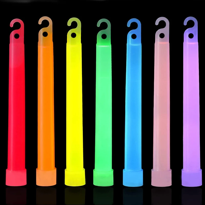 15Pcs Ultra Bright 6 Inch Large Glow Sticks - Long Last Lighting Over 12 Hours - Glowstick For Parties And Kids Playing