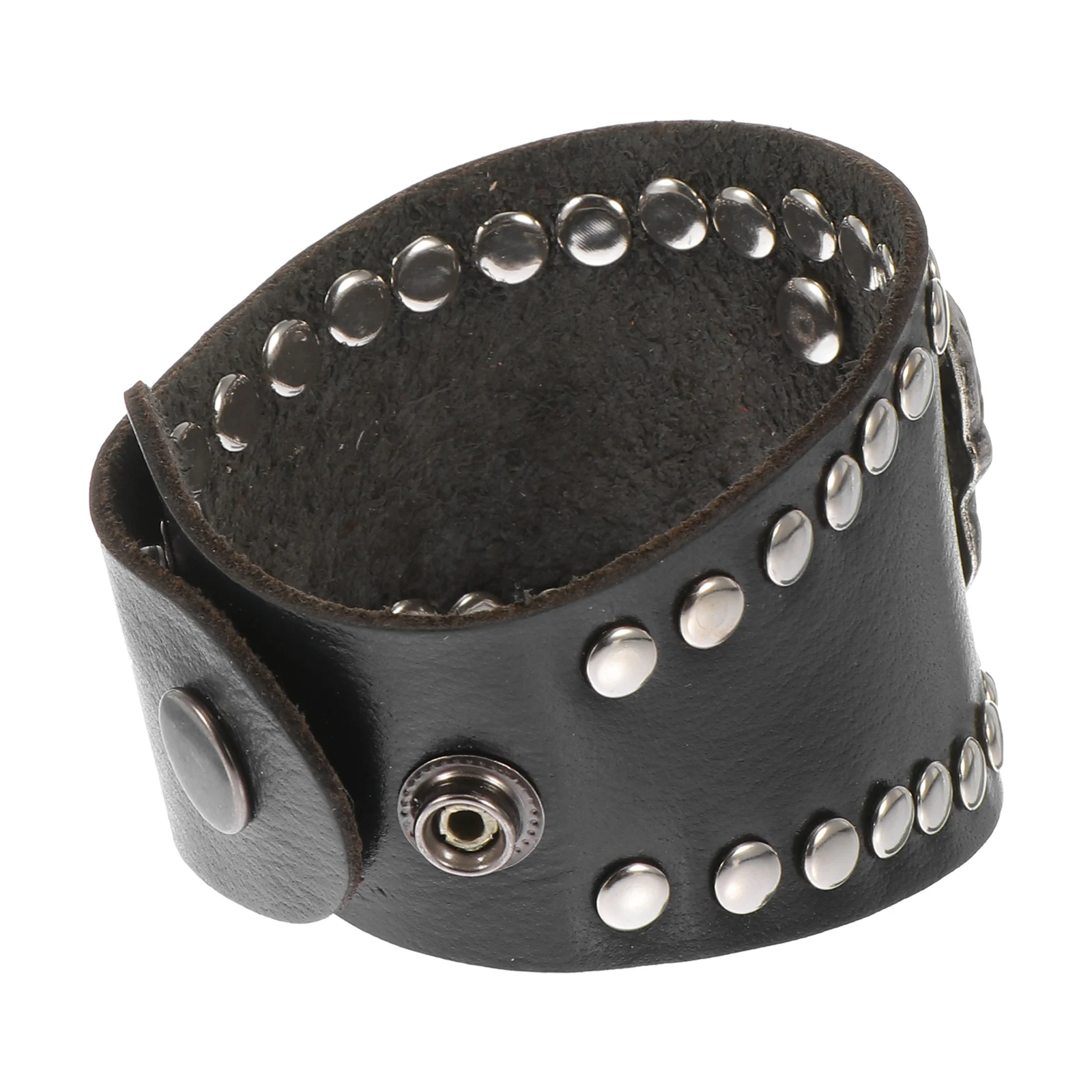 

Wrist Bands Punk Skull Wristband Fashion Accessory Men Bracelet Studded Cuff Mens Halloween Goth Black Accessories