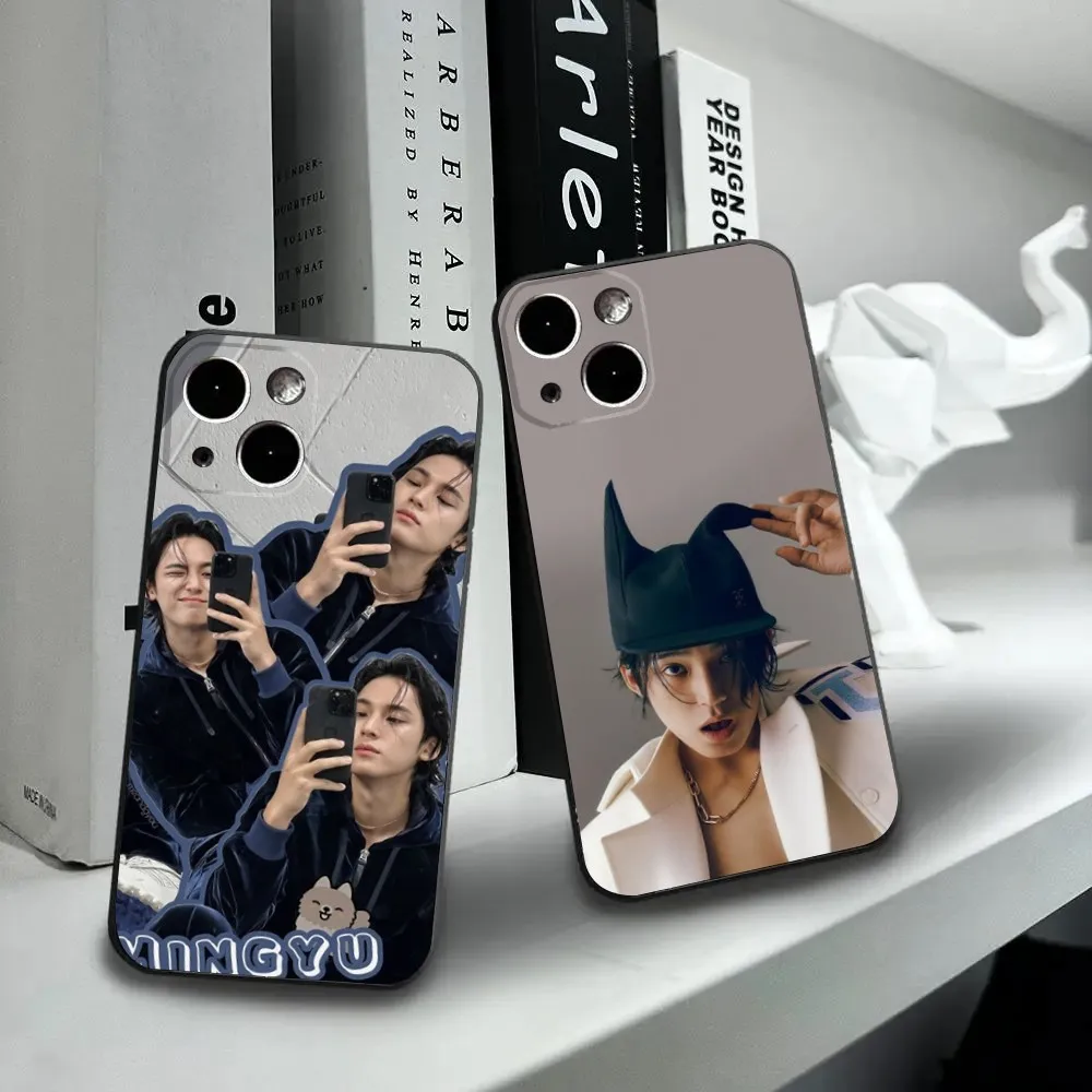 Singer M-Mingyu Phone Case For iPhone16,15,14,13,12 Mini 11 Pro XR,X,XS,MAX 7,8 Plus Silicone Cover Soft Black