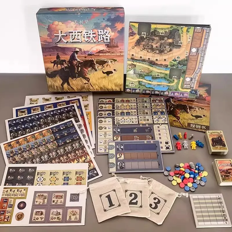 Geweldig Western Trail Bordspel 2-4 spelers Familie/Feest Grappig Tafelspel Vrienden Entertainment Strategiespel