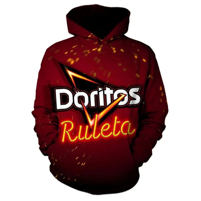Hoodies Potato Chips Snacks Bag Funny 3d Printed Sweatshirts Men Women Hooded Oversized Hoodie Kids Pullover Coat