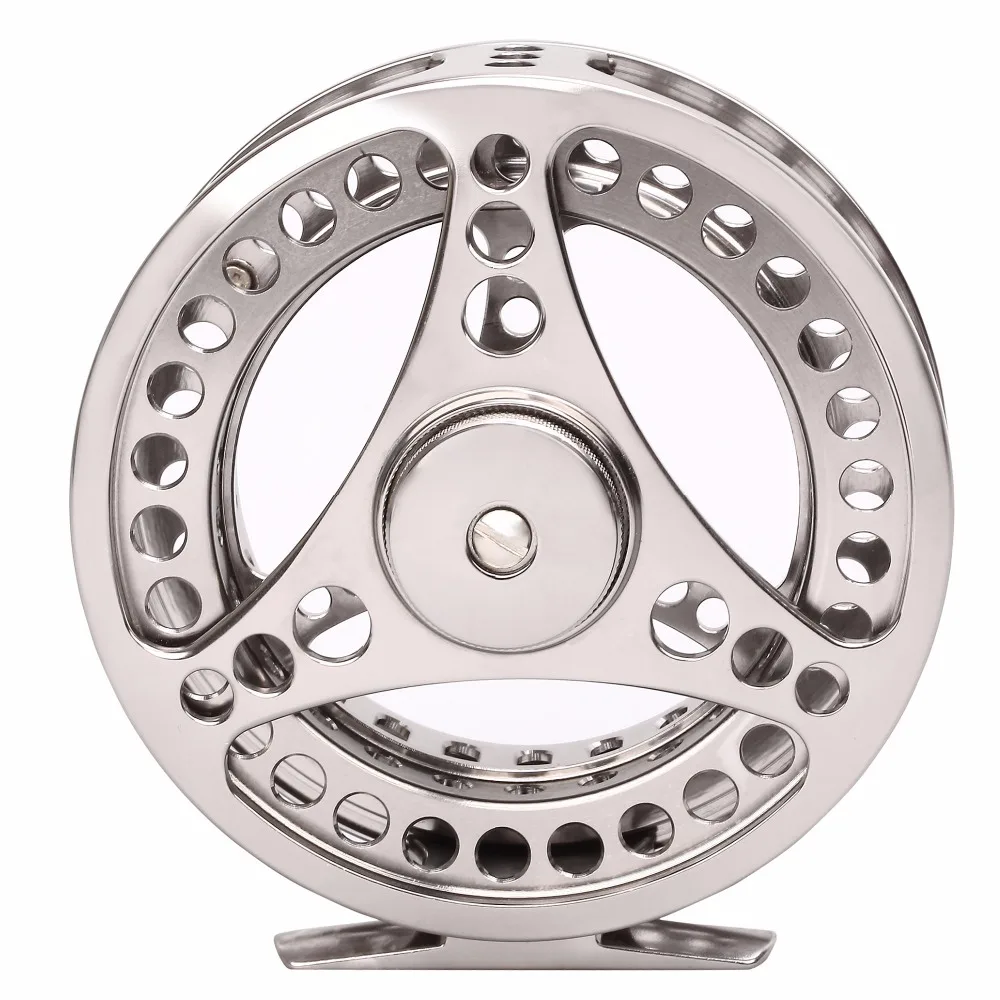 9/10wt 103mm Diameter CNC Machined Aluminum Fly Fishing Reel Large Arbor Left and Right Handed Changeable Disc Drag System Reel