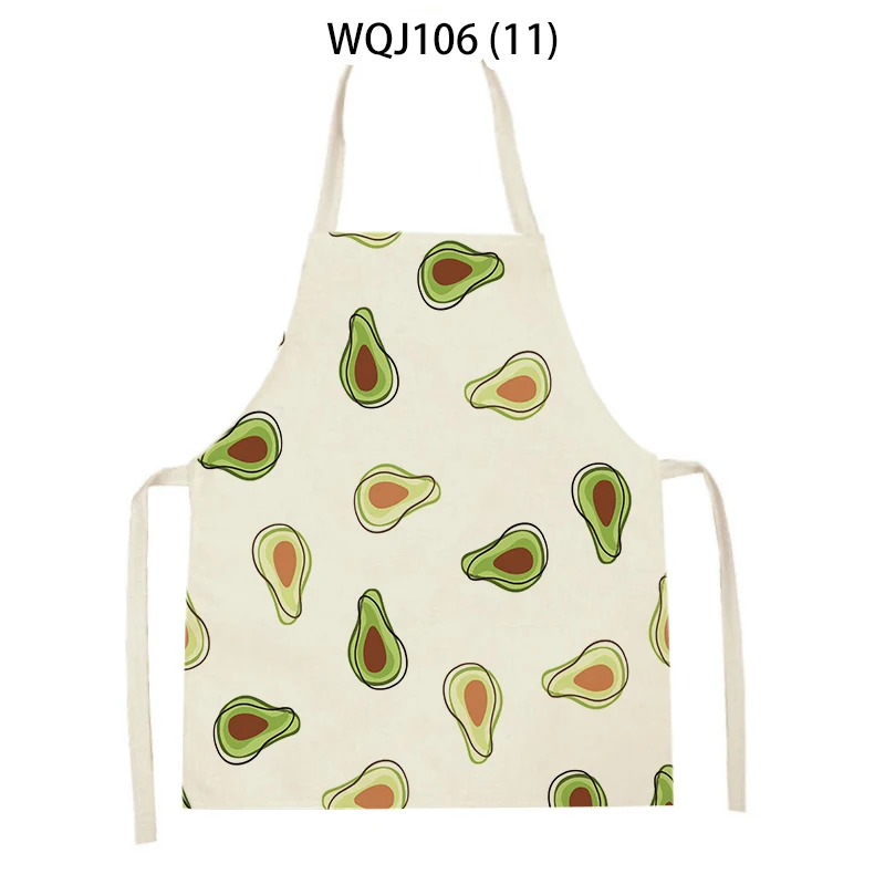 Food Print Sstyle Clean Home Kitchen Apron Men And Women Oil Proof Waterproof Adult Waist Fashion Coffee Work Clothes Baking