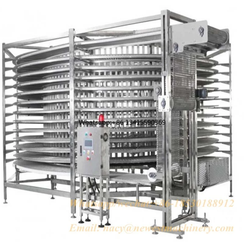 Torre transportadora de enfriamiento transportadora de tornillo en espiral portador de pan