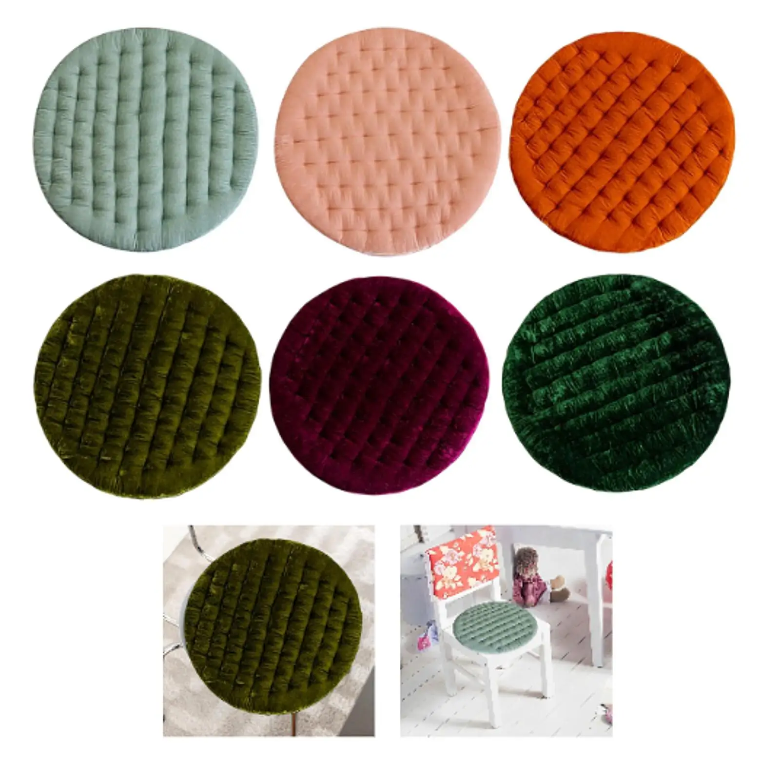 Coussin de siège de chaise rond, Pouf de sol, tapis de décoration pour sol de cuisine, Yoga