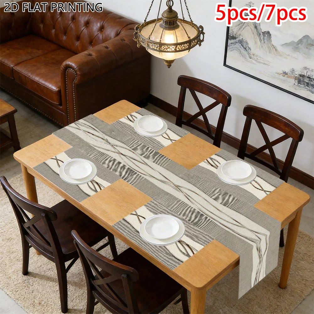 1pc Farm Twig Table Runner and Placemat for Dining Room Kitchen Family Banquet Table Decor