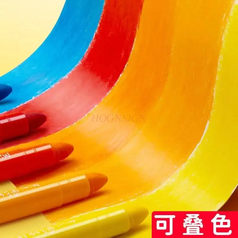2 pieces/bag Safe, non-toxic, non dirty hands, water-soluble colorful stick, monochrome rotating silky oil painting stick