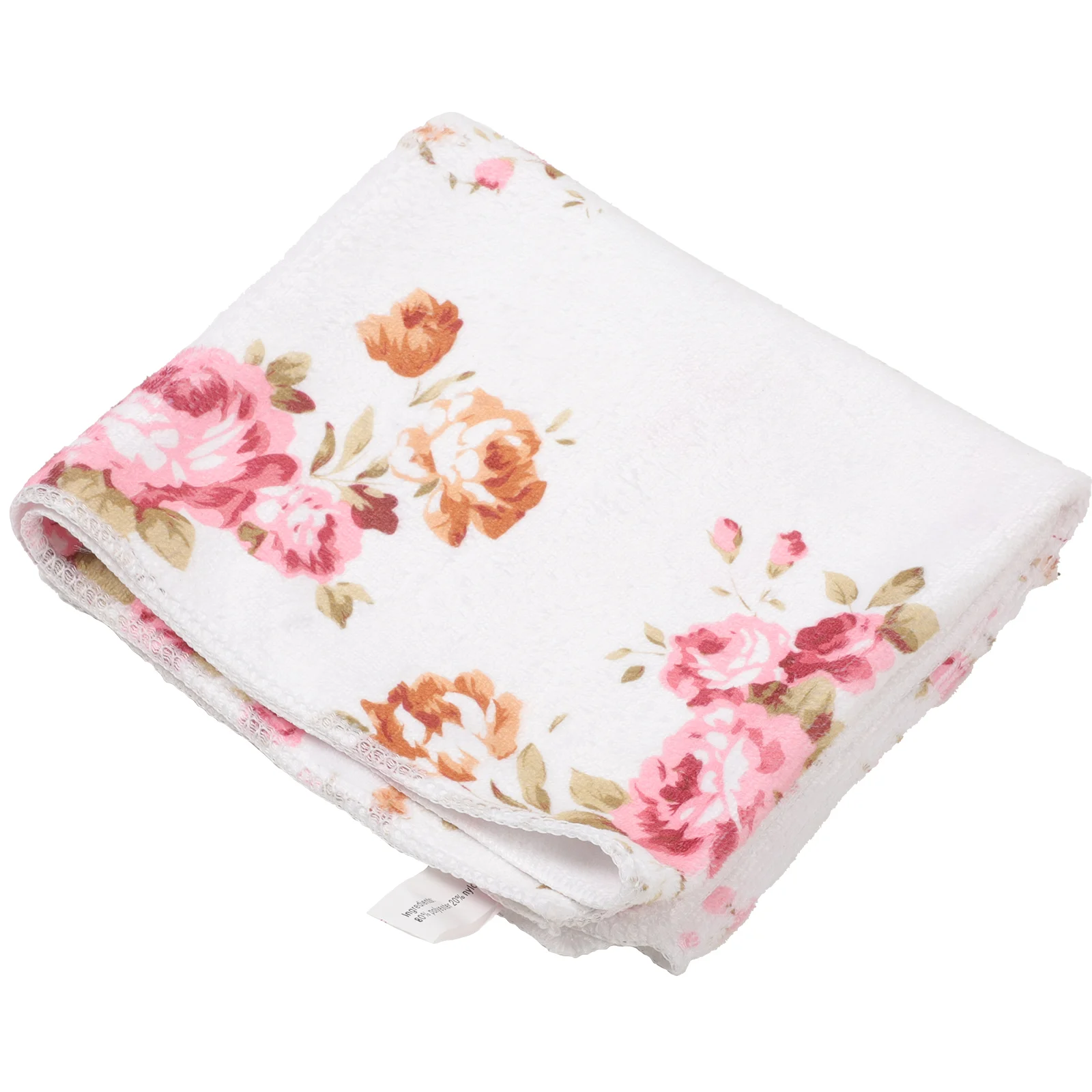 33x76cm Cotton Bath Towel Flower Printing Bathroom Home Hotel Beach Face Towel (Oyster White) hand towel