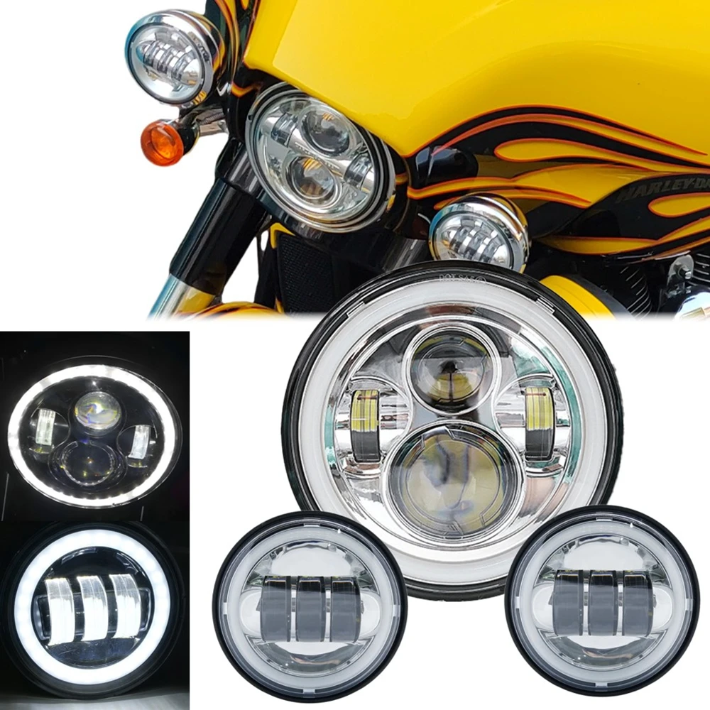 Motorcycle 7 inch Moto LED Headlight with 4-1/2