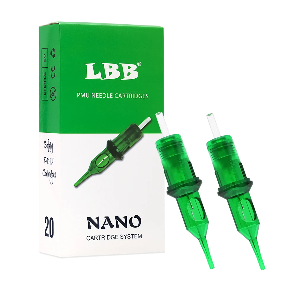 문신 카트리지 바늘 1RL/3RL/3RS, 일회용 무균, 영구 메이크업 바늘, 라운드 라이너, 0.35mm/0.30mm, 20 피스