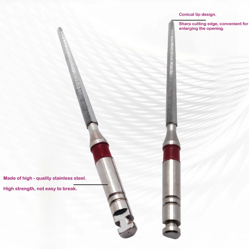 2 x 4Pcs/Pack Dental Fiber Post Drill - 32mm Medical Stainless Steel Root Canal Opening & Post Preparation Tool