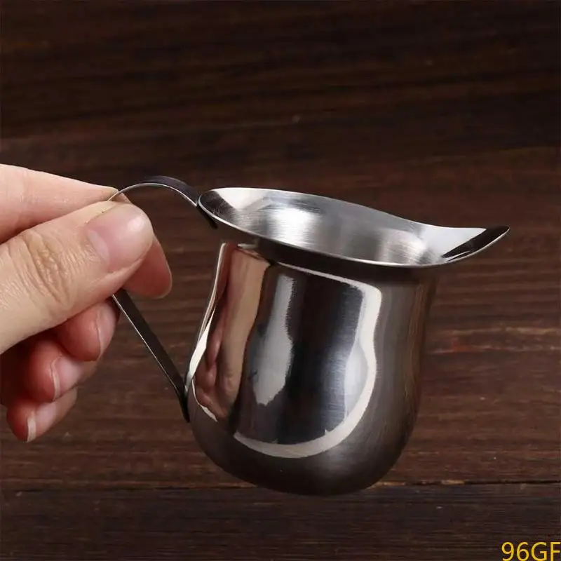96GF 4PCS Convenient Coffee Pots Milk Frothing Cup Stainless Steel Milk Frothing Jug