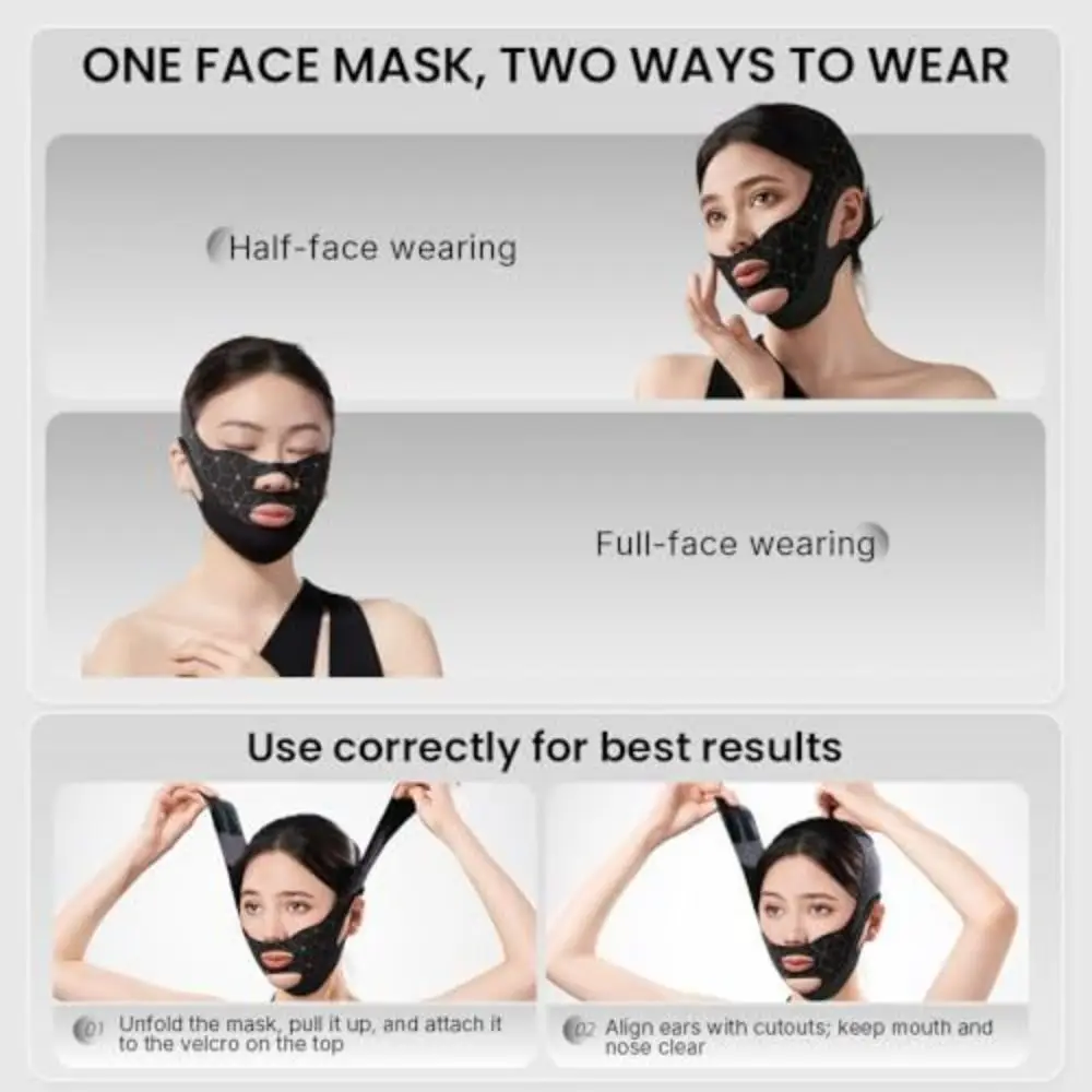New Adjustable Face Toning Belts Anti-slip Reusable Face Lifting Tapes V Line Face Lifting Mask for Sleeping