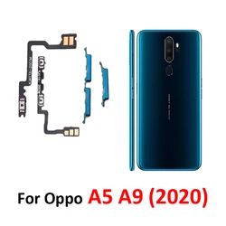 Кнопка громкости телефона для Oppo A5 A9 2020 Новинка ВКЛ./ВЫКЛ. Вверх вниз внешний ключ гибкий кабель часть черный зеленый синий